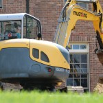 excavator on property in easton