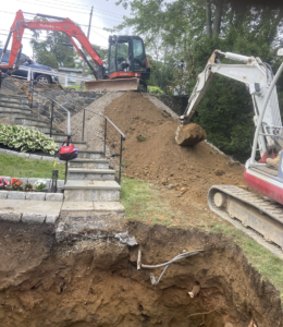 Septic tank installation work in fairfield county Connecticut. by AJM Septic and Excavating team.